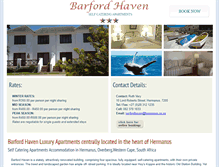Tablet Screenshot of barfordhaven.co.za